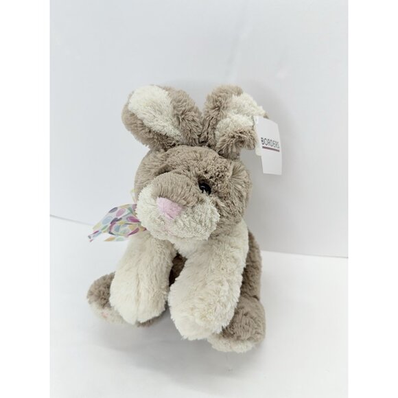 Animal Adventure 12" Stuffed Plush Floppy Soft Tan White Bunny  Easter Boarders - Picture 1 of 13